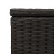 Fekete polyrattan kerti tárolóláda 291 l