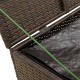 Barna polyrattan kerti tárolóláda 291 l