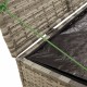 Szürke polyrattan kerti tárolóláda 291 l