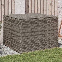 Szürke polyrattan kerti tárolóláda 291 l