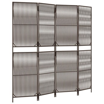 Barna 4 paneles polyrattan térelválasztó