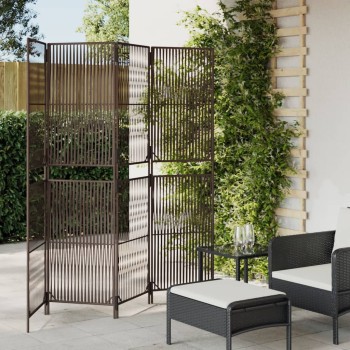 Barna 4 paneles polyrattan térelválasztó