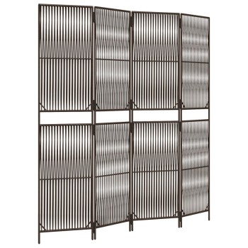 Barna 4 paneles polyrattan térelválasztó