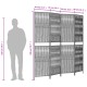 Szürke 4-paneles polyrattan térelválasztó Szürke 4-paneles polyrattan térelválasztó