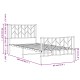 Fekete fém ágykeret fej- és lábtámlával 90 x 200 cm