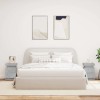 2 db betonszürke éjjeliszekrény led-világítással 35x39x55 cm