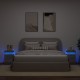 2 db betonszürke éjjeliszekrény led-világítással 35x39x55 cm