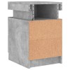 2 db betonszürke éjjeliszekrény led-világítással 35x39x55 cm