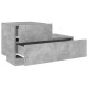 2 db betonszürke éjjeliszekrény led-fényekkel 70x36x40,5 cm