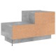 2 db betonszürke éjjeliszekrény led-fényekkel 70x36x40,5 cm