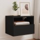 2 db fekete szerelt fa fali tv-szekrény 40 x 30 x 30 cm