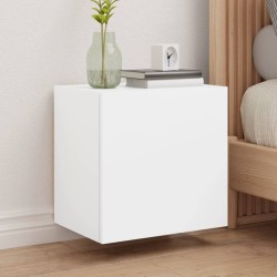 2 db fehér szerelt fa fali tv-szekrény 40,5 x 30 x 40 cm