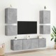 2 db betonszürke szerelt fa fali tv-szekrény 40,5 x 30 x 40 cm