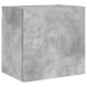 2 db betonszürke szerelt fa fali tv-szekrény 40,5 x 30 x 40 cm