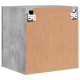 2 db betonszürke szerelt fa fali tv-szekrény 40,5 x 30 x 40 cm