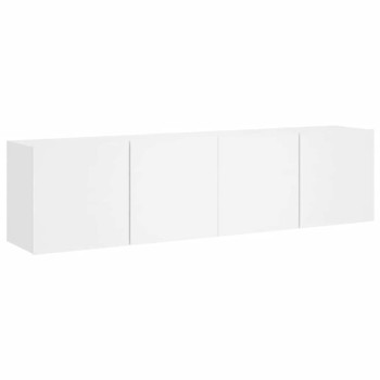 2 db fehér falra szerelhető tv-szekrény 80 x 30 x 41 cm