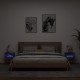 2 db füstös tölgy fali tv-szekrény led-ekkel 40x30x40 cm