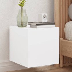 2 db fehér fali tv-szekrény led-világítással 30,5x35x30 cm