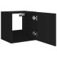 2 db fekete fali tv-szekrény led-világítással 40,5x35x40 cm