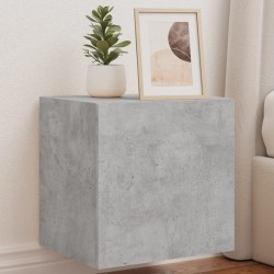 2 db betonszürke fali tv-szekrény led-del 40,5x35x40 cm