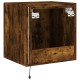 2 db füstös tölgy fali tv-szekrény led-ekkel 40,5x35x40 cm