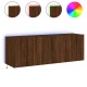 2 db barna tölgyszínű fali tv-szekrény led-del 60x35x41 cm
