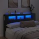 Fekete szerelt fa led-es fejtámla 180x18,5x103,5 cm Fekete szerelt fa led-es fejtámla 180x18,5x103,5 cm