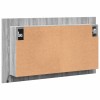 Szürke sonoma akril led-es tükrös fürdőszobaszekrény 80x12x45cm