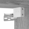 Szürke sonoma akril led-es tükrös fürdőszobaszekrény 80x12x45cm
