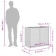 Fekete polyrattan kerti tárolószekrény 83 x 45 x 76 cm