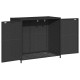 Fekete polyrattan kerti tárolószekrény 83 x 45 x 76 cm