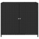 Fekete polyrattan kerti tárolószekrény 83 x 45 x 76 cm