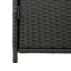 Fekete polyrattan kerti tárolószekrény 83 x 45 x 76 cm