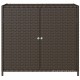 Barna polyrattan kerti tárolószekrény 83x45x76 cm