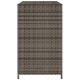 Szürke polyrattan kerti tárolószekrény 83x45x76 cm
