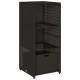 Fekete polyrattan kerti tárolószekrény 50 x 55 x 115 cm