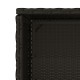 Fekete polyrattan kerti tárolószekrény 50 x 55 x 115 cm