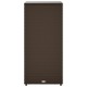 Barna polyrattan kerti tárolószekrény 50 x 55 x 115 cm