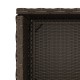 Barna polyrattan kerti tárolószekrény 50 x 55 x 115 cm