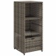 Szürke polyrattan kerti tárolószekrény 50 x 55 x 115 cm