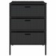 Fekete polyrattan kerti tárolószekrény 55 x 59 x 80 cm