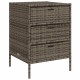 Szürke polyrattan kerti tárolószekrény 55 x 59 x 80 cm