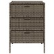 Szürke polyrattan kerti tárolószekrény 55 x 59 x 80 cm