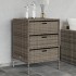Szürke polyrattan kerti tárolószekrény 55 x 59 x 80 cm