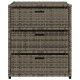 Szürke polyrattan kerti tárolószekrény 55 x 59 x 69 cm