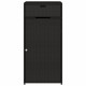 Fekete polyrattan kerti tárolószekrény 55 x 55 x 111 cm