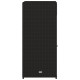 Fekete polyrattan kerti tárolószekrény 55 x 55 x 111 cm