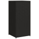 Fekete polyrattan kerti tárolószekrény 55 x 55 x 111 cm