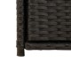 Fekete polyrattan kerti tárolószekrény 55 x 55 x 111 cm