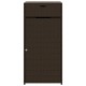 Barna polyrattan kerti tárolószekrény 55 x 55 x 111 cm